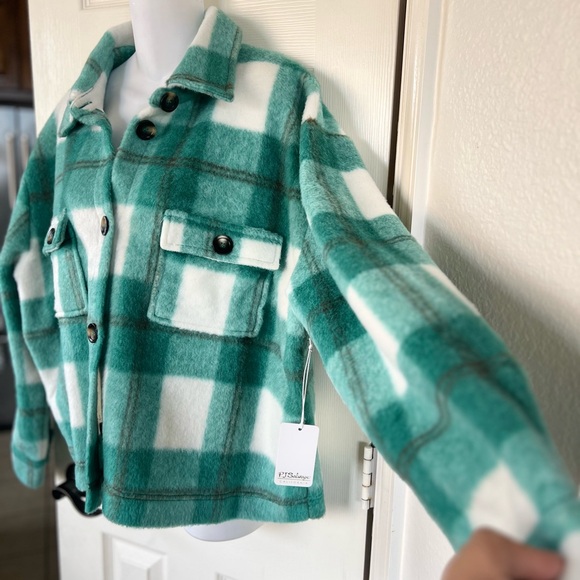 PJ Salvage Green Plaid Jacket - Picture 4 of 14